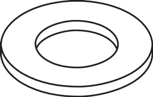 Weißer, runder Edelstahlring mit innerer Öffnung, verwendet als Abdeckung oder Blende für Armaturen, passend für AXOR Produkte.